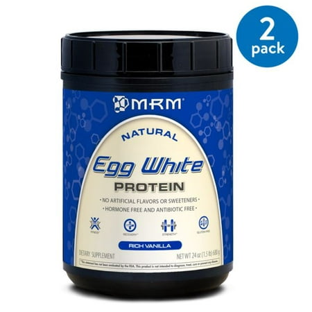 (2 Pack) MRM Egg White Protein Powder, Rich Vanilla, 23g Protein, 1.5