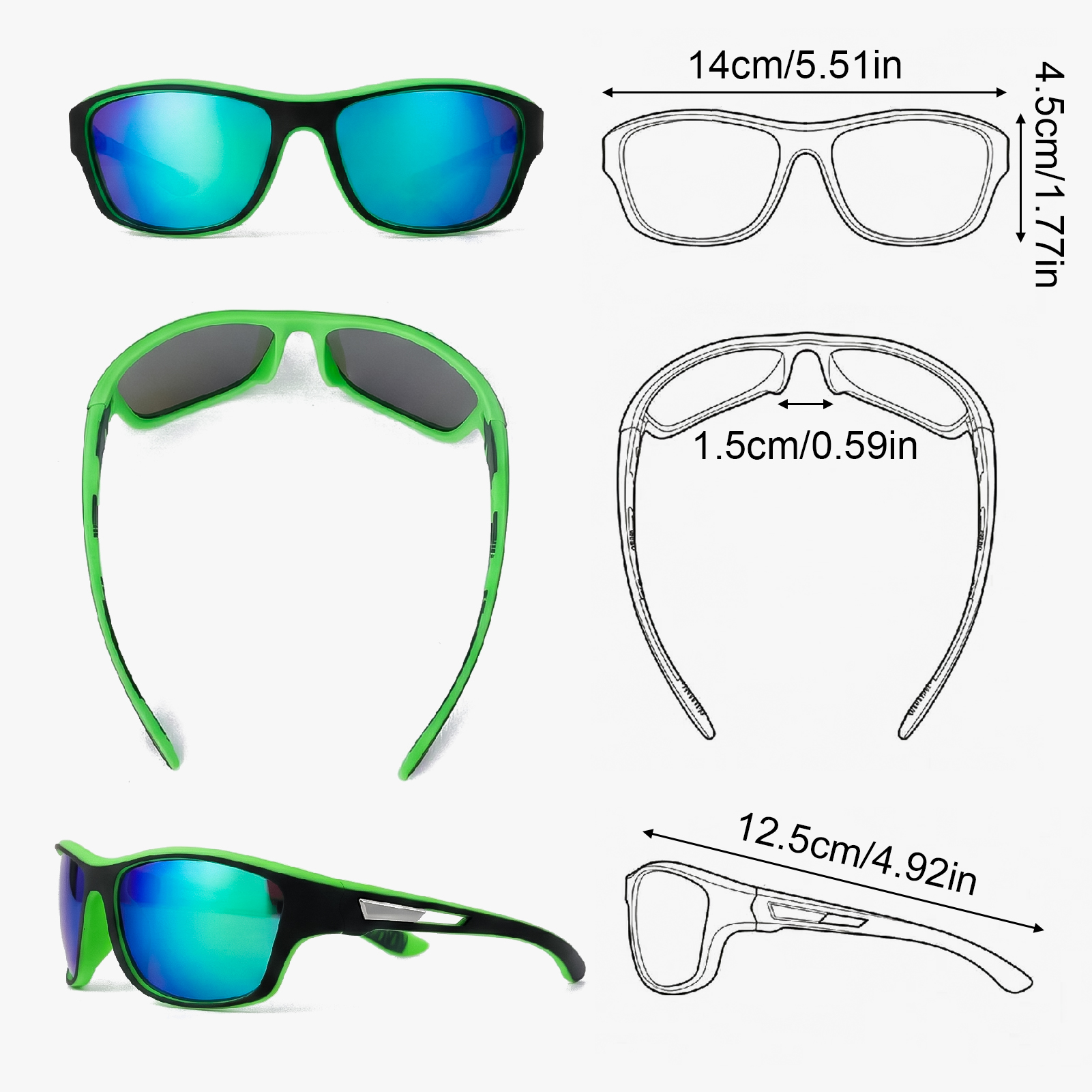 Bocaoying 6-Pack Men's Polarized Sport Sunglasses photo 2