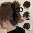 thumbnail image 3 of Pinces à Cheveux en Velours Rouge avec Nœud Automne Hiver Accessoires pour Cheveux Femmes D3J8, 3 of 8