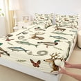 thumbnail image 3 of Castle Fairy Wildlife Deer Fish Duck Queen Sheet Sets for Boys,Woodland Animal Bed Set, 3 of 7