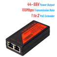 thumbnail image 3 of 3X 2 Port POE Extender 100Mbps with IEEE 802.3Af Standard for NVR IP Camera AP IP VOICE POE Extend for POE Range, 3 of 5