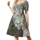 thumbnail image 1 of Vestido de manga corta de hortensia azul para mujer, moda de playa, vestidos para eventos especiales, vestido de noche, 1 of 8
