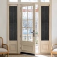 thumbnail image 2 of Black Burlap Texture Window Privacy Film, Farmhouse Vintage Black Static Cling UV Sun Blocking Heat Control Window Tint Day and Night,Non-Adhesive Reusable One Way Windows Privacy Cover 17.7''x78.7'', 2 of 7