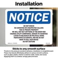 thumbnail image 3 of Do Not Knock No Uninvited Or Unexpected OSHA Notice Vinyl Decal Label 14 Inch x 10 Inch - 5 Pack, 3 of 6