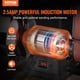 thumbnail image 2 of Combo de lijadora de lijadora de banda VEVOR, amoladora de banco de 8 y lijadora de banda de 2x28 con motor de inducción de 2.5A 3600RPM, lijadora de mesa y correa inclinable de 0-90°, 2 of 9