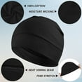 thumbnail image 4 of EINSKEY Bonnet en Coton 4 Pcs Mince pour Cancer Chimiothérapie Tuques pour Hommes Femmes, 4 of 6