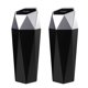 thumbnail image 1 of Bote de basura para coche con tapa, bote de basura portátil para coche, mini bote de basura con diseño de diamante para coche, hogar, oficina, cocina, dormitorio (2 paquetes, negro), 1 of 5