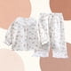thumbnail image 4 of Conjunto de ropa de casa para niños con cuello vuelto y manga larga, pijama pequeño y fresco con solapa y ribete de encaje para niñas, conjunto de dos piezas, ropa transpirable para bebé con aire acon, 4 of 5