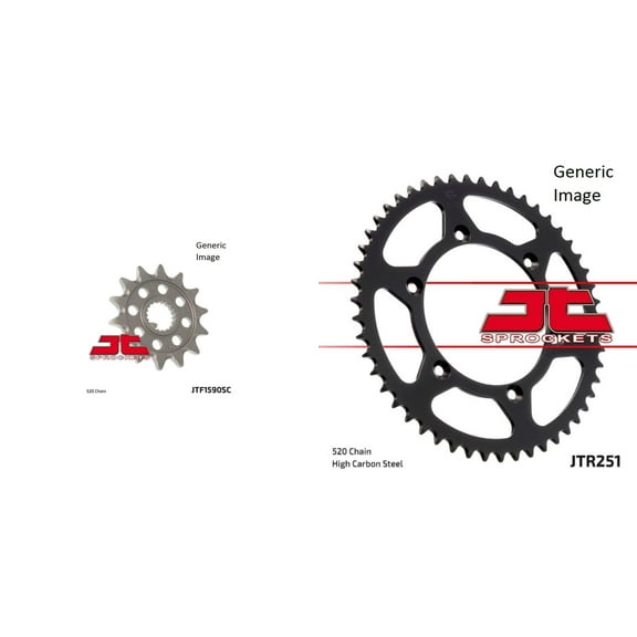 JT SPROCKETS Front and Rear Steel Sprocket Kit for OffRoad YAMAHA YZ250F 2012-2016