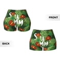 thumbnail image 5 of Lsque Palm Leaves And Tropical Flowers Pattern High Waisted Biker Shorts for Women-Tummy Control Fitness Athletic Workout Running Yoga Gym Shorts,Moisture-Wicking-XX-Large, 5 of 9