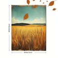 thumbnail image 3 of Qisvanset 12x16 Inch Green Country Field Canvas Wall Art, Minimalist Rural Landscape Rustic Farmhouse Home Decor, 3 of 8