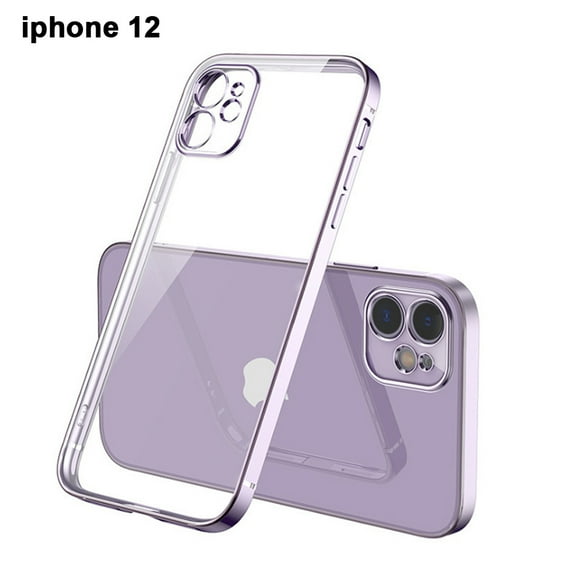 Crystal Clear Compatible for iPhone 12 iPhone 13 Case , Non-Yellowing Slim Fit Ultra-Thin Soft Silicone Shockproof Compatible for