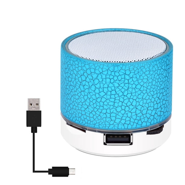 Monstrate Mini altavoces inalámbricos portátiles con Bluetooth Crack LED USB MP3 Altavoz de sonido estéreo para computadora Teléfono móvil Sin Type7 NO7
