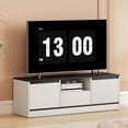 thumbnail image 2 of HOMCOM Modern TV Stand for 43-55 Inch TV, TV Console with Storage, White, 2 of 10