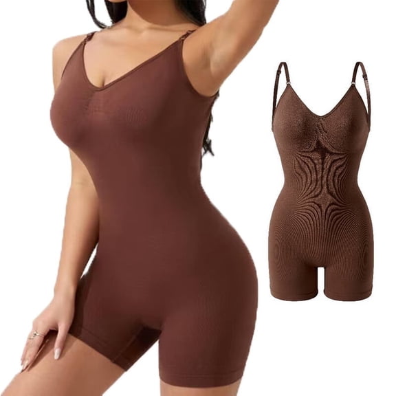 Yookey Women Slimming Bodysuits Shapewear Tops Tummy Control Body Shaper Spaghetti Strap Camisole Leotards Bodycon Jumpsuit