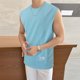 thumbnail image 1 of pstuiky Camiseta sin mangas para hombre, Camiseta de tirantes vintage de color liso para hombre, estilo casual, deportiva, transpirable, con cuello redondo Camisas de hombre l, 1 of 9