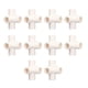 thumbnail image 2 of 10 Pcs PVC Pipe Fitting 20mm 5 Way Right Angle 3 Dimensional Elbow Pipe Connector for Furniture White, 2 of 5