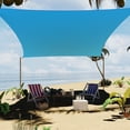 thumbnail image 1 of Memoryfield 8x10FT Rectangular Sun Shade Sail UV Protection, Breathable HDPE Outdoor Canopy for Patio Deck Garden, Blue, 1 of 8