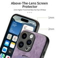 thumbnail image 4 of For iPhone 14 Pro Case Retro Leather Circular Rotating Stand Shockproof Phone Case,Purple,For iPhone 14 Pro, 4 of 7