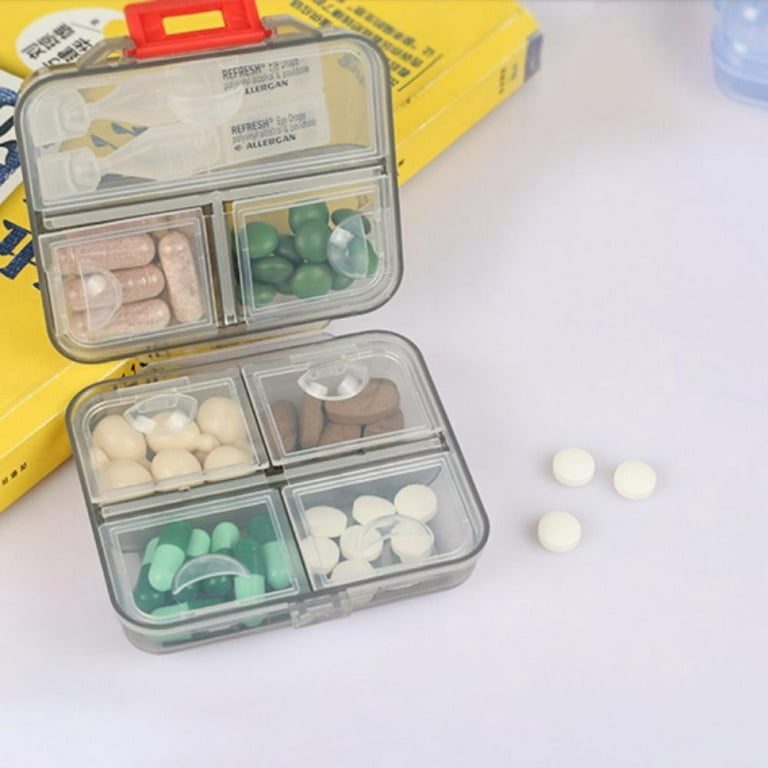 2Pcs Daily Medicine Pill Organizer Box - Medicine Storage Box Small Weekly  Pill Organizer for Purse Accessories 7 Day Pill Organizer - Travel Medicine