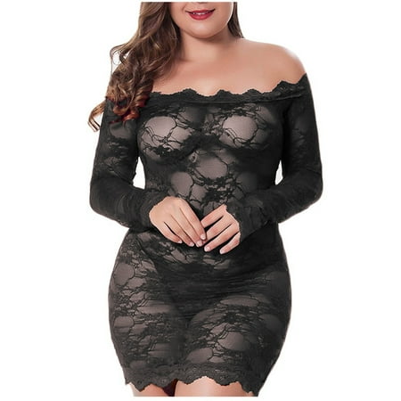 

YDKZYMD Women s Sexy Lingerie Set Teddy Bodysuit Babydoll Sheer Underwear Chemise With Set