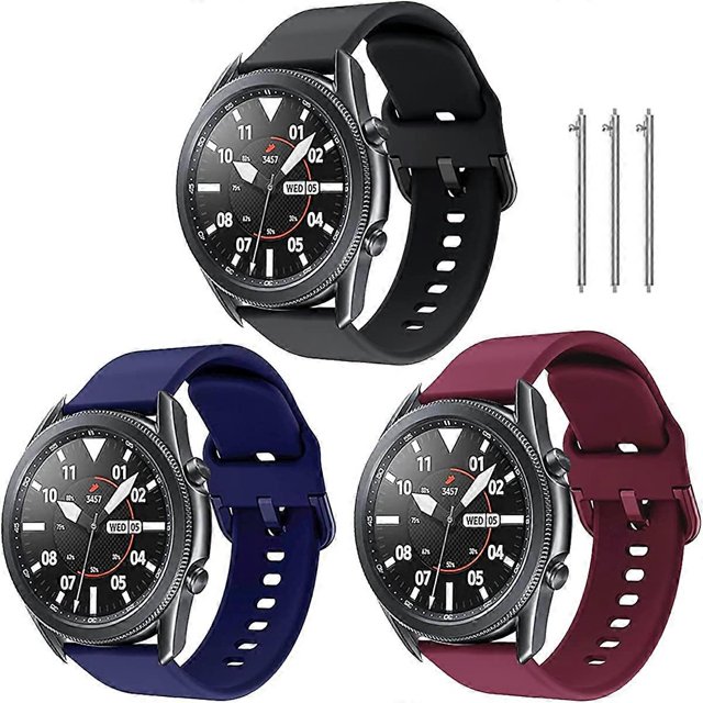 Correa de reloj de 22 mm compatible con Samsung Galaxy Watch 3 de 45 mm/Gear S3 Frontier/Classic, correa de reloj de silicona de 22 mm de liberación rápida para mujeres y hombres.