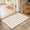 Beige, variant on Pink Roses Round Living Room Rugs 7 ft, Classic Floral Eucalyptus Leaves Pink Plaid Washable Area Rug with Non-Slip Sturdy Edge Binding Round Carpet for Kitchen Office Bedroom