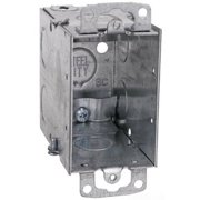 Steel City 18 cu in Rectangle Galvanized Steel 1 gang Switch Box Silver