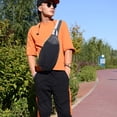thumbnail image 4 of Hukapapa Bolso de mensajero impermeable multifuncional bolso de hombro de ocio bolso de pecho deportivo negro, 4 of 5