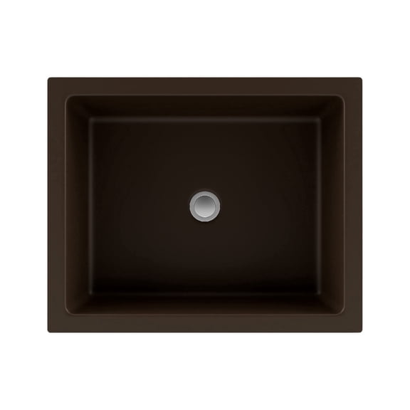 19" Rectangle Quartz Vanity Bathroom Sink, Galaxy Mocha Drop-In Sink, Undermount Bathroom Sink, Granite Vanity Basin by Lexicon Platinum LP-V330-M