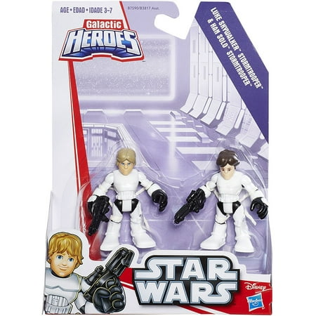 Star Wars Galactic Heroes Luke Skywalker & Han Solo Stormtrooper Outfits Mini Figure 2-Pack