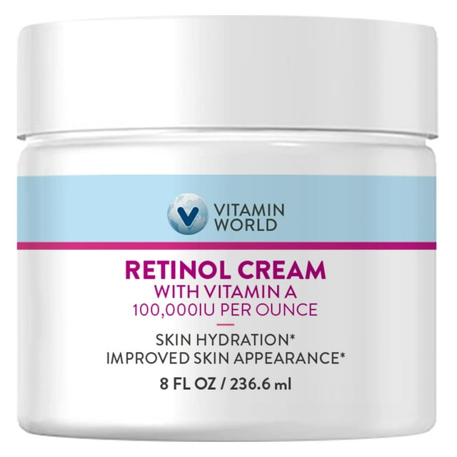 Crema de noche Vitamin World Retinol 100.000 UI con vitamina E 240 ml