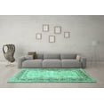thumbnail image 3 of Ahgly Company Indoor Rectangle Persian Turquoise Blue Traditional Area Rugs, 2' x 3', 3 of 4