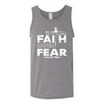 thumbnail image 2 of Wild Bobby, Faith Over Fear Psalm 118:6 White, Inspirational/Christian, Men Graphic Tank Top, Heather Grey, Large, 2 of 3