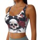thumbnail image 2 of Fotbe Gothic Skulls And Roses Sujetador Deportivo Largo sin Aros para Mujer con Almohadillas y Soporte Medio, Transpirable y Absorbente, Camiseta Tipo Chaleco o Tank Top-Medium, 2 of 8