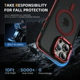 thumbnail image 4 of Dteck Magnetic Case for iPhone 15 ,Shockproof Translucent Matte PC+TPU Case Compatible with MagSafe Built-in Camera Stand  Back Cover for iPhone 15Red, 4 of 8