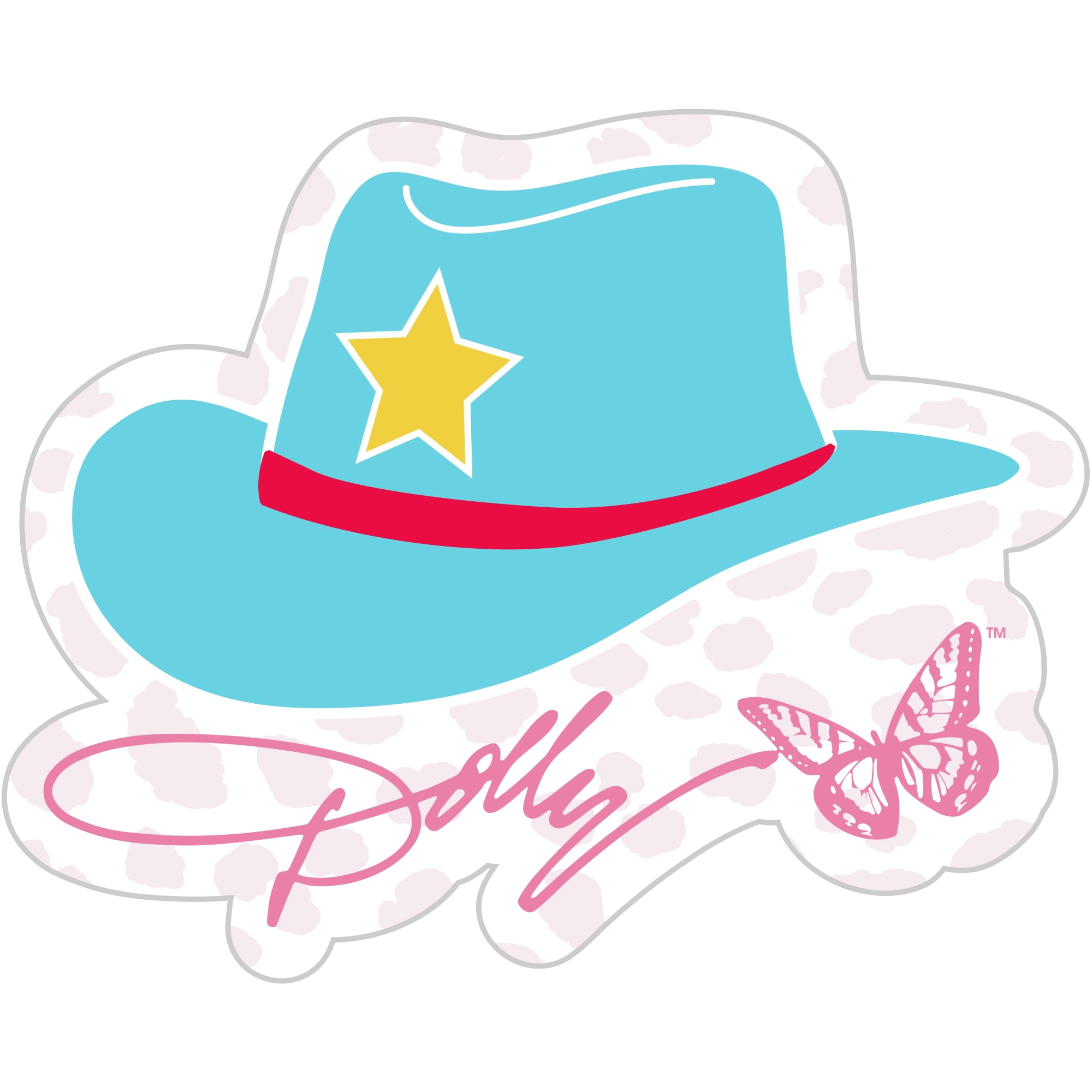Dolly Parton Reusable Multi-Color Vinyl Stickers 1 Sheet of 6