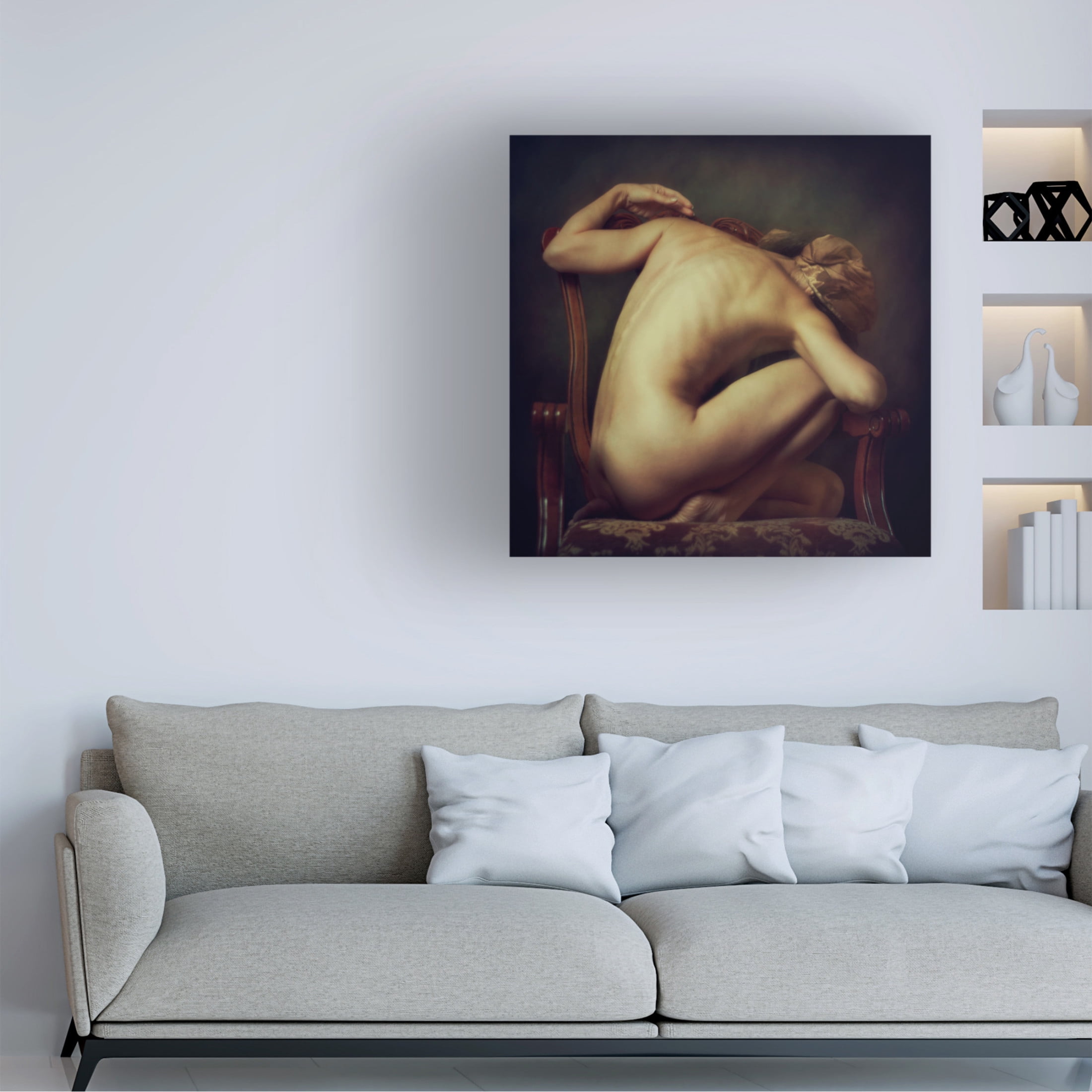 Zachar Rise 'Athletic model' Canvas Art