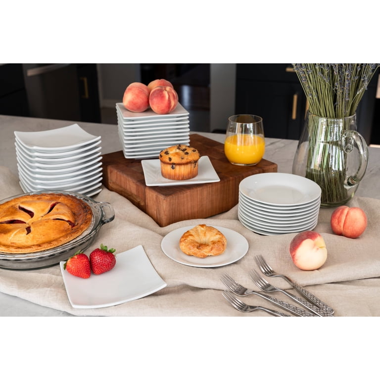 10 Strawberry Street 6" Square Ceramic Appetizer Plates, Set of 12 photo 5