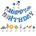 thumbnail image 4 of 1 Set Solar System Space Themed Birthday Party Decorative Banners Cake Toppers, 4 of 8