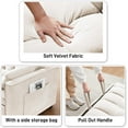 thumbnail image 4 of Bellemave Sleeper Sofa Bed 3-in-1 Convertible Couch with Pullout Bed, Futon 2-Seater Loveseat with Toss Pillows and Storage Pockets, 3 Level Adjustable Backrest Sofa for Living Room （Creamy White）, 4 of 8