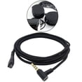 thumbnail image 1 of Cable de sonido de Repuesto Duradero para 3, 5, 7, Headset, Negro, Conector Chapado en Oro Enchufe negro, 1 of 8
