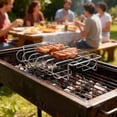 thumbnail image 4 of Stainless Steel BBQ Rib Rack Rib Holder with 6 Slot Design for BBQ Grill Outdoor Cooking, 4 of 6