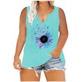 thumbnail image 2 of SMihono Womens Tops Womens Tank Top Women Oversize Summer Women Printed Color Dots V Neck Tank Sleeveless Tee Plus Tops Tank Tops for Women Womens Summer Tops, 2 of 6