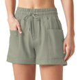 thumbnail image 3 of Women'S Linen Shorts Casual Summer Shorts High Waisted Comfy Pull on Shorts with Pockets Light Gray XL, 3 of 7