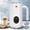 White, variant on Puldoum Automatic Electric Milk Frother,4-in-1Instant Milk Frother Steamer,11.8oz/350ml Hot and Cold Foam Milk Frother,for Latte, Cappuccinos and more,Black