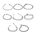 thumbnail image 2 of Unisex Metal Hair Band, Wave Metal Headband, Non-slip, 2 of 5