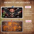 thumbnail image 5 of Flag themed Winged Skull Front License Plate, Metal License Plate, Funny Standard Plates Personalized Novelty Decorative For Men/Women/Boys/Girls Car 6×12 Inch, 5 of 7