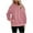 Pink, variant on BangWanChi Women's Sweatshirts Zip up Women's Fashion Loose Long Sleeve Pullover Hoodie Fleece Warm Solid Color Drawstring Pulover Tops Sweatshirts
