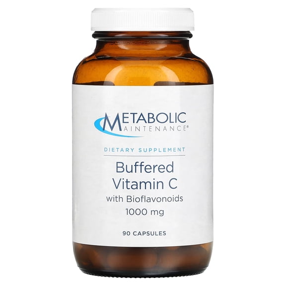 Metabolic Maintenance Vitamin C - 500 mg Vitamin C - Daily Immune & Antioxidant Support - Low-Acidity & Hypoallergenic - 90 Servings - 90 Capsules